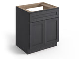 Valleywood Cabinetry 33-in W x 34.5-in H x 24-in D Ideal Gray Birch Sink Base Ready To Assemble Plywood Cabinet (Flat Panel Shaker Style)