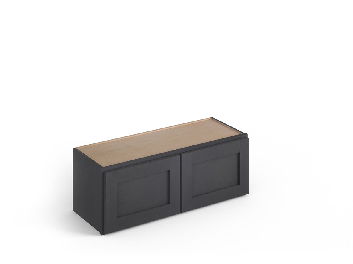 Valleywood Cabinetry 36-in W x 18-in H x 12-in D Ideal Gray Birch Wall Ready To Assemble Plywood Cabinet (Flat Panel Shaker Door Style)