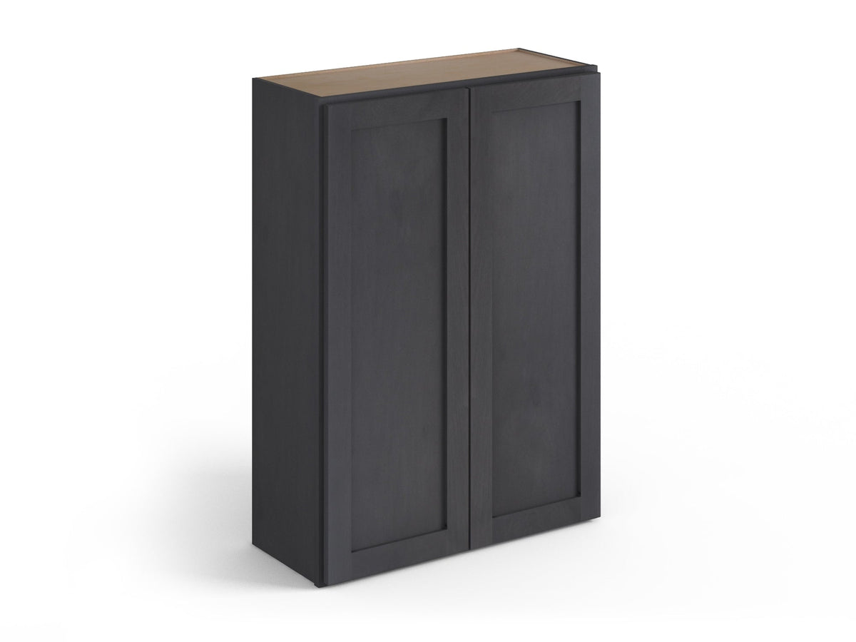Valleywood Cabinetry 24-in W x 30-in H x 12-in D Ideal Gray Birch Wall Ready To Assemble Plywood Cabinet (Flat Panel Shaker Door Style)