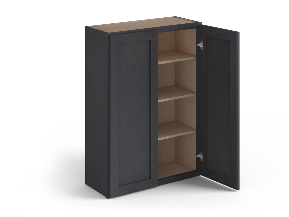 Valleywood Cabinetry 33-in W x 30-in H x 12-in D Ideal Gray Birch Wall Ready To Assemble Plywood Cabinet (Flat Panel Shaker Door Style)