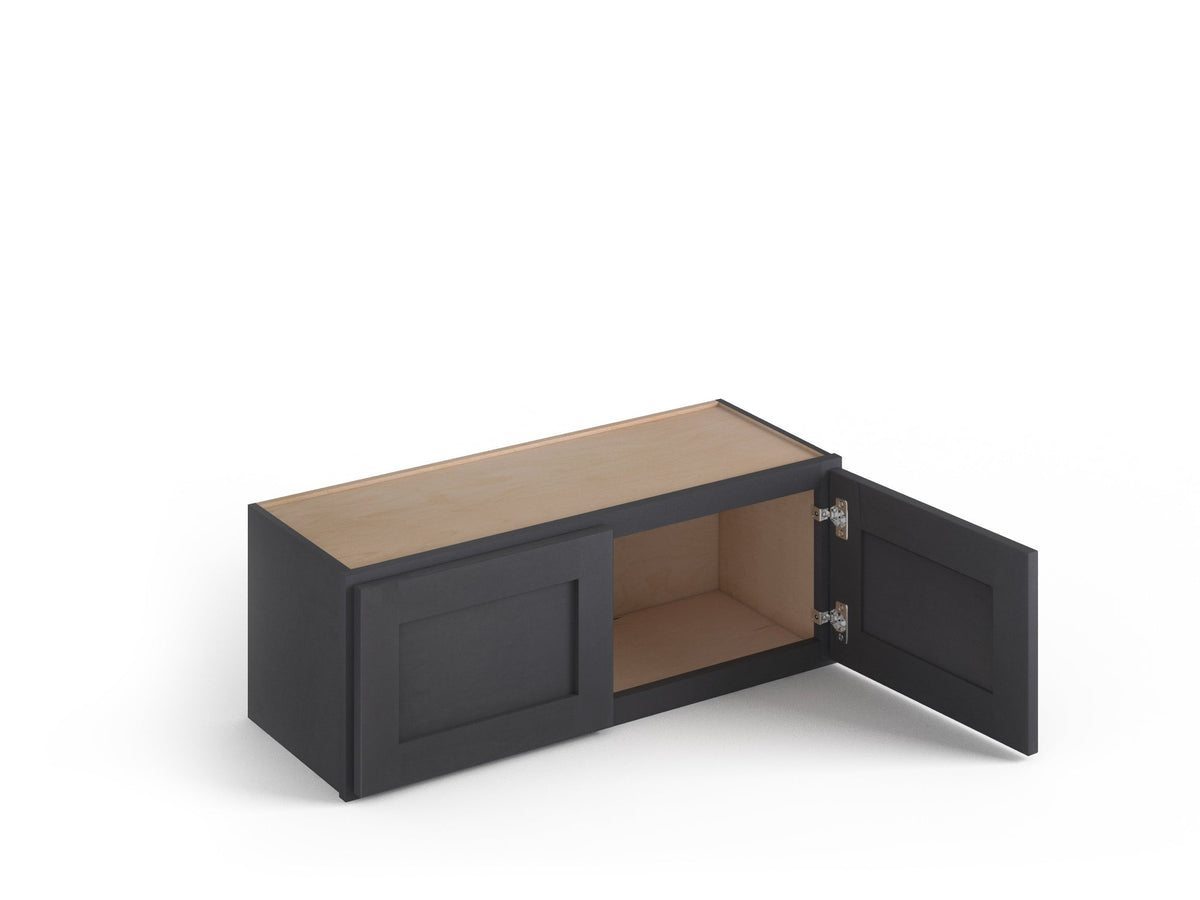 Valleywood Cabinetry 36-in W x 12-in H x 12-in D Ideal Gray Birch Wall Ready To Assemble Plywood Cabinet (Flat Panel Shaker Door Style)