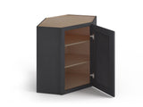 Valleywood Cabinetry 24-in W x 36-in H x 24-in D Ideal Gray Birch Diagonal Corner Wall Ready To Assemble Plywood Cabinet (Flat Panel Shaker Style)