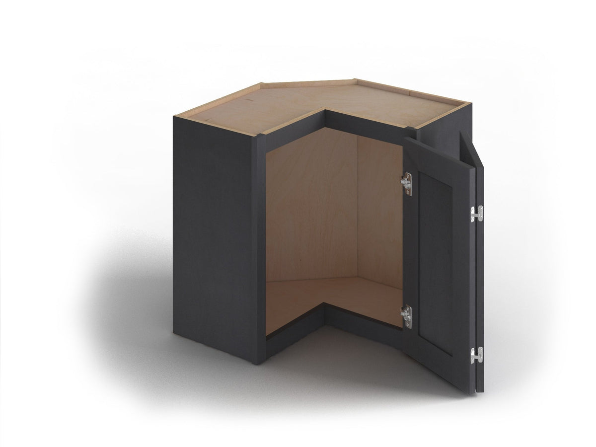 Valleywood Cabinetry 24-in W x 36-in H x 24-in D Ideal Gray Birch L-shaped Corner Wall Ready To Assemble Plywood Cabinet (Flat Panel Shaker Style)