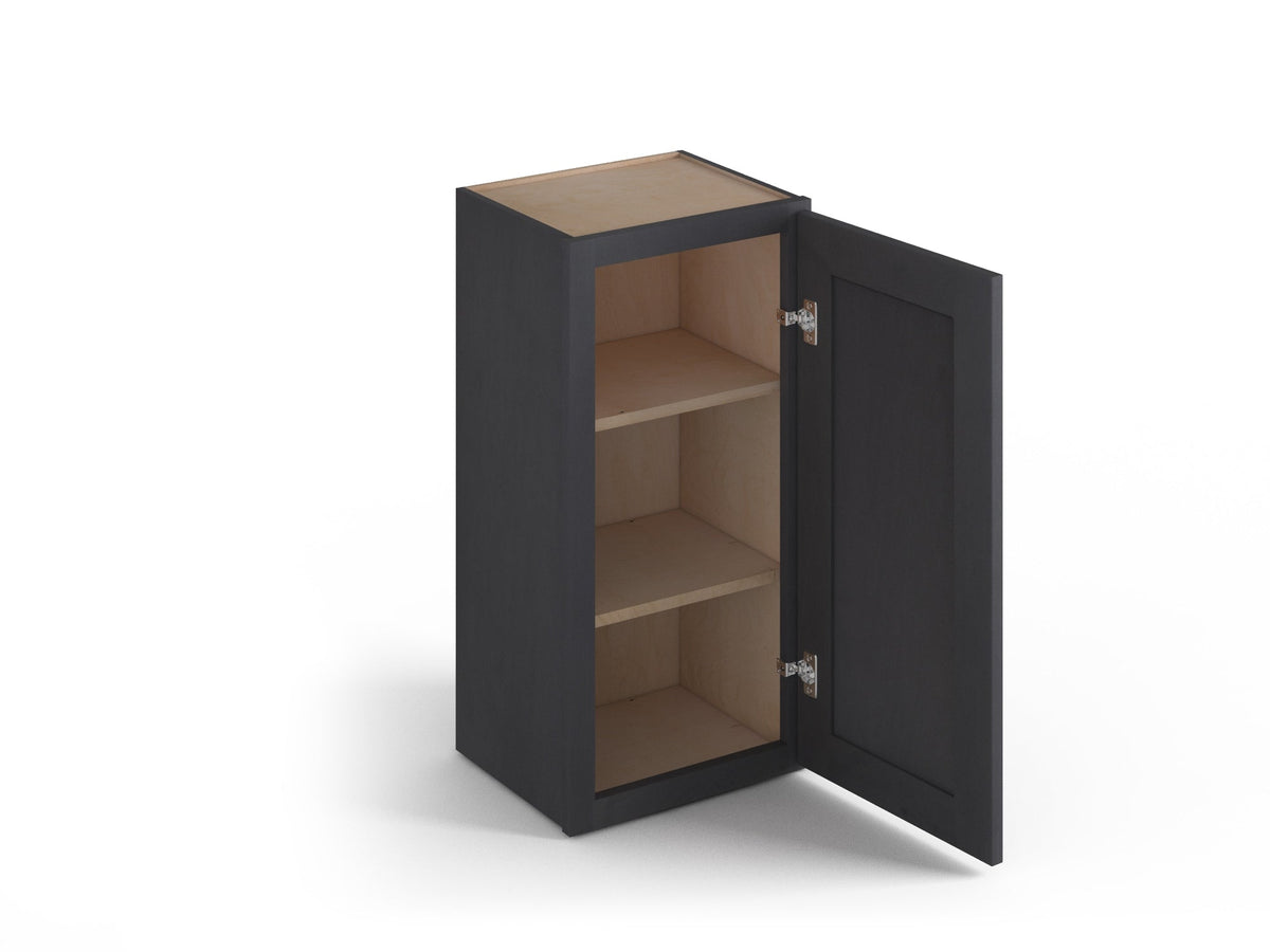 Valleywood Cabinetry 12-in W x 42-in H x 12-in D Ideal Gray Birch Wall Ready To Assemble Plywood Cabinet (Flat Panel Shaker Door Style)