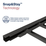 Freedom Easton 4-ft H x 6-ft W Black Aluminum Spaced Picket Flat-top Decorative Fence Panel