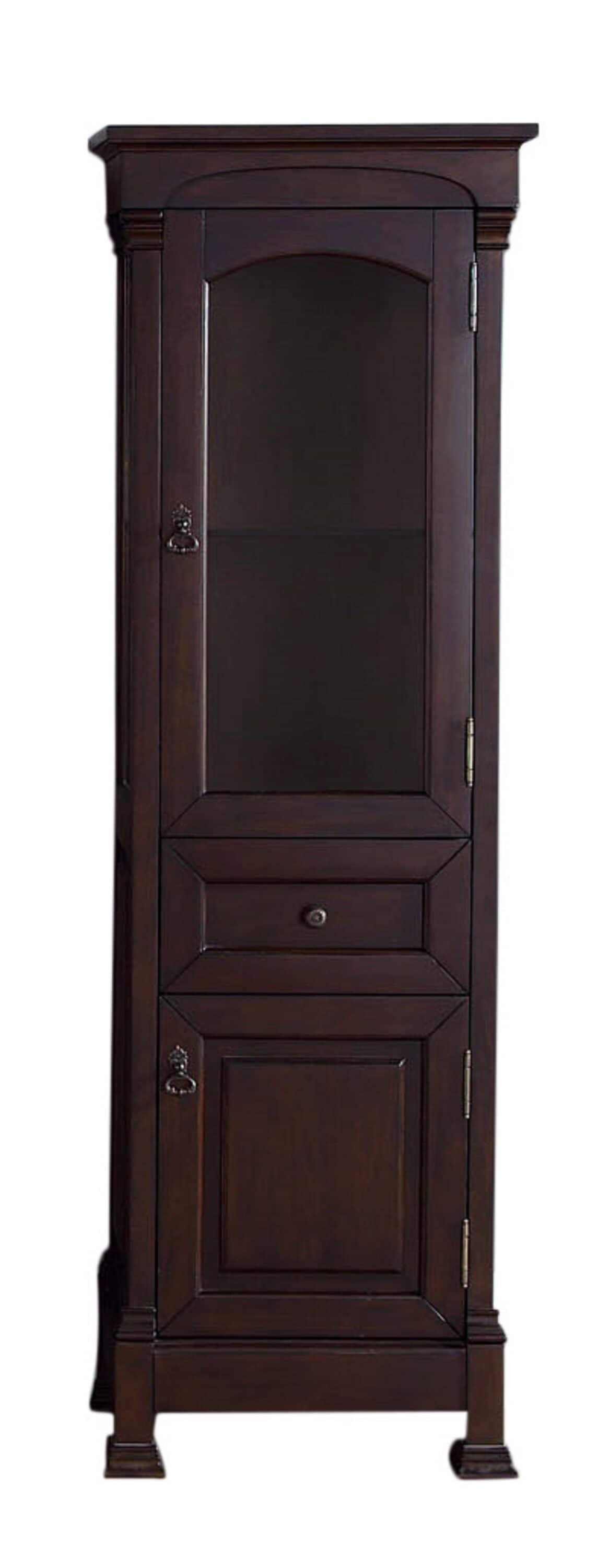 James Martin Vanities Brookfield 20.5-in x 65-in x 16.25-in Burnished Mahogany Wood Freestanding Soft Close Linen Cabinet