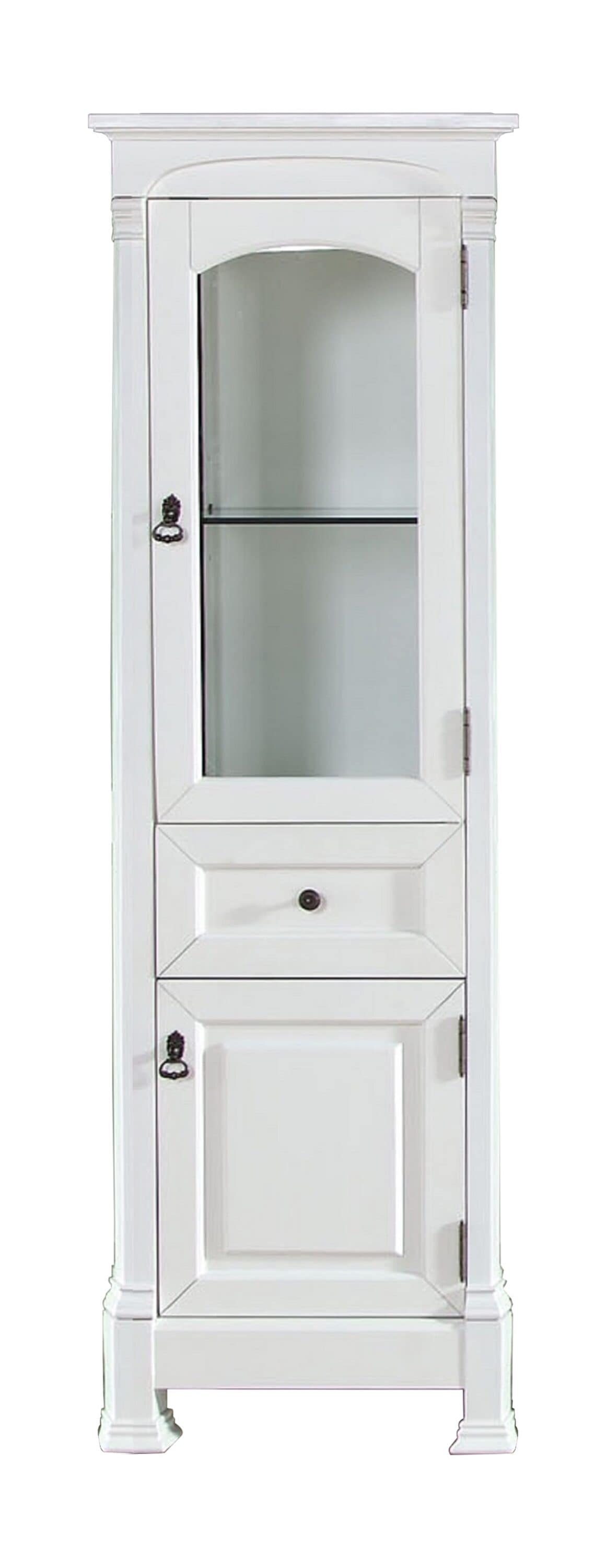 James Martin Vanities Brookfield 20.5-in x 65-in x 16.3-in Bright White Freestanding Soft Close Linen Cabinet