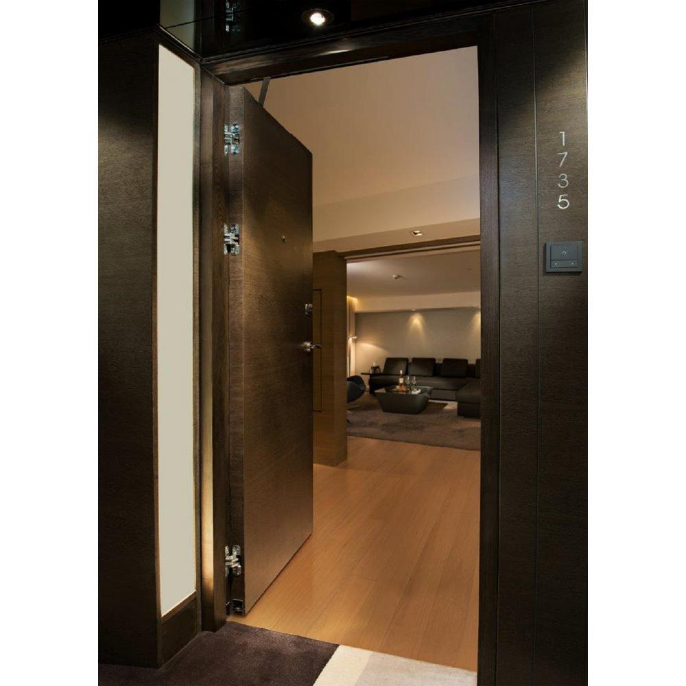 1-1/8 in. x 4-5/8 in. Satin Chrome Invisible Hinge - Super Arbor