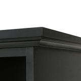 Bybafun Midcentury 47.2-in Black Wood Hall Tree
