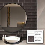 Apollo Tile Colorway Dark Gray 3-in x 6-in Glossy Glass Brick Subway Wall Tile (5-sq. ft/ Carton)