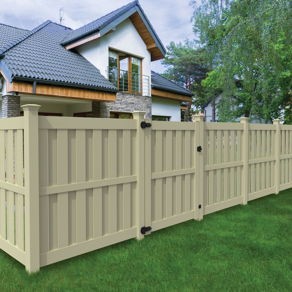 Freedom Oakworth 8.5-ft H x 5-in W Sand Vinyl End Fence Post (Unassembled)