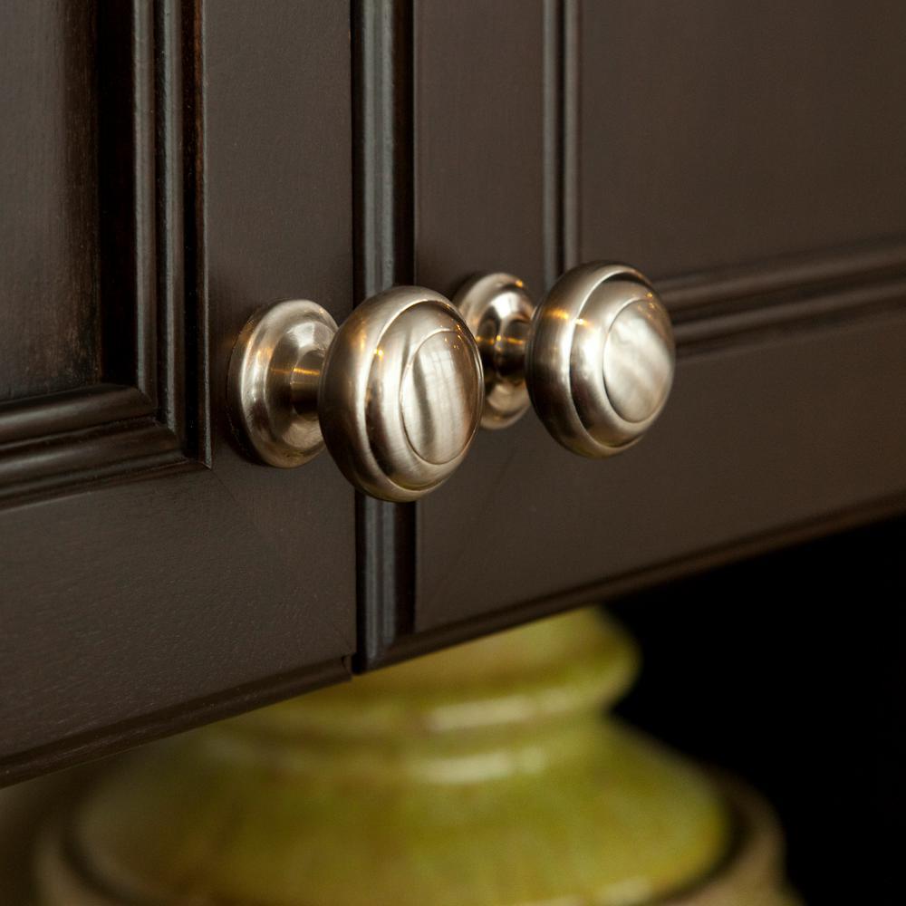 Zephyr 1-1/4 in. Satin Nickel Cabinet Knob - Super Arbor