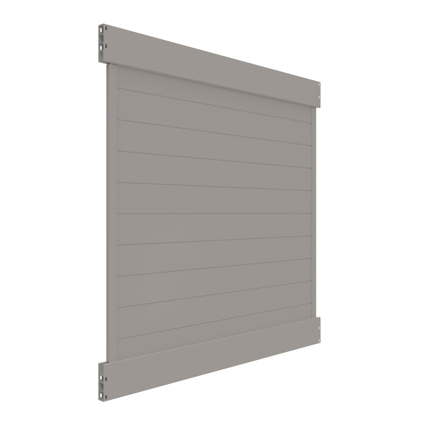 Freedom Newbeck 6-ft H x 6-ft W Gray Privacy Vinyl Flat-top Fence Panel (Unassembled)