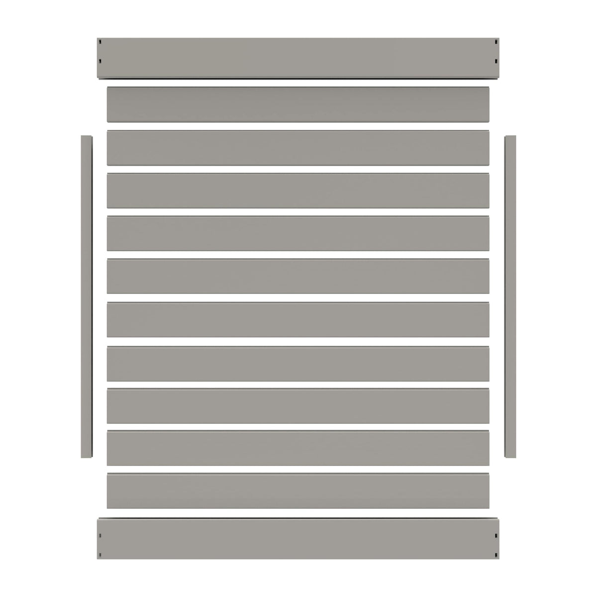 Freedom Newbeck 6-ft H x 6-ft W Gray Privacy Vinyl Flat-top Fence Panel (Unassembled)