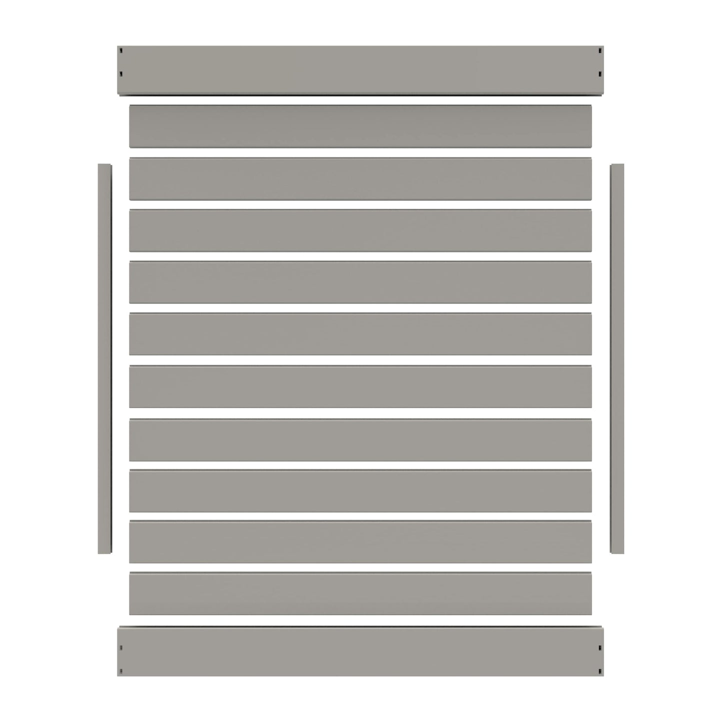Freedom Newbeck 6-ft H x 6-ft W Gray Privacy Vinyl Flat-top Fence Panel (Unassembled)