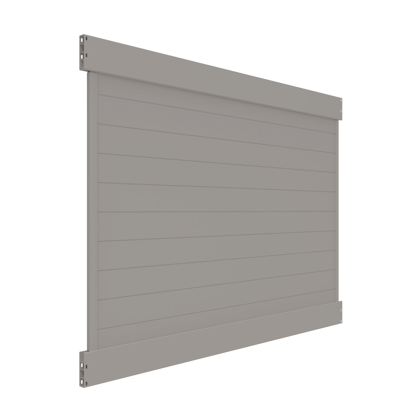Freedom Barington 6-ft H x 8-ft W Gray Privacy Vinyl Flat-top Fence Panel (Unassembled)