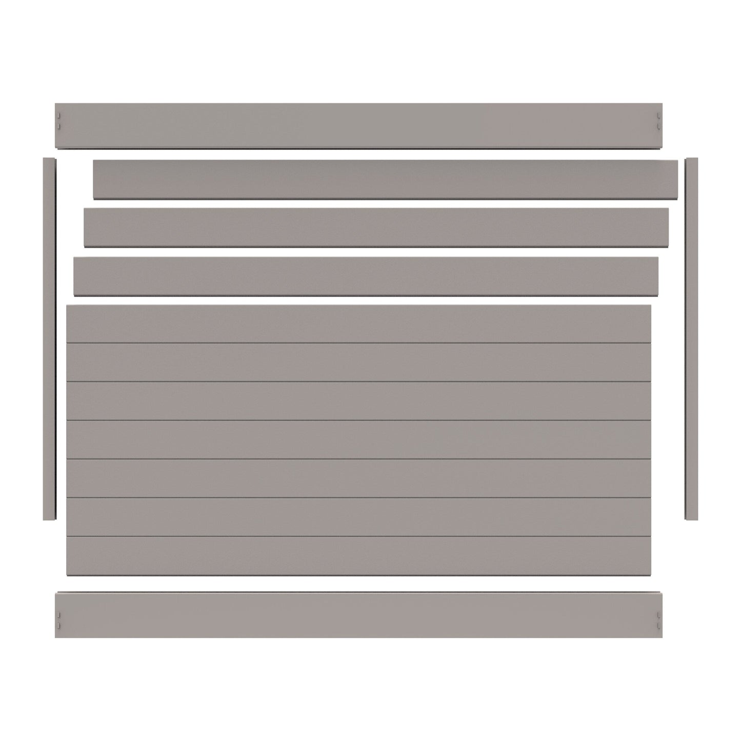 Freedom Barington 6-ft H x 8-ft W Gray Privacy Vinyl Flat-top Fence Panel (Unassembled)