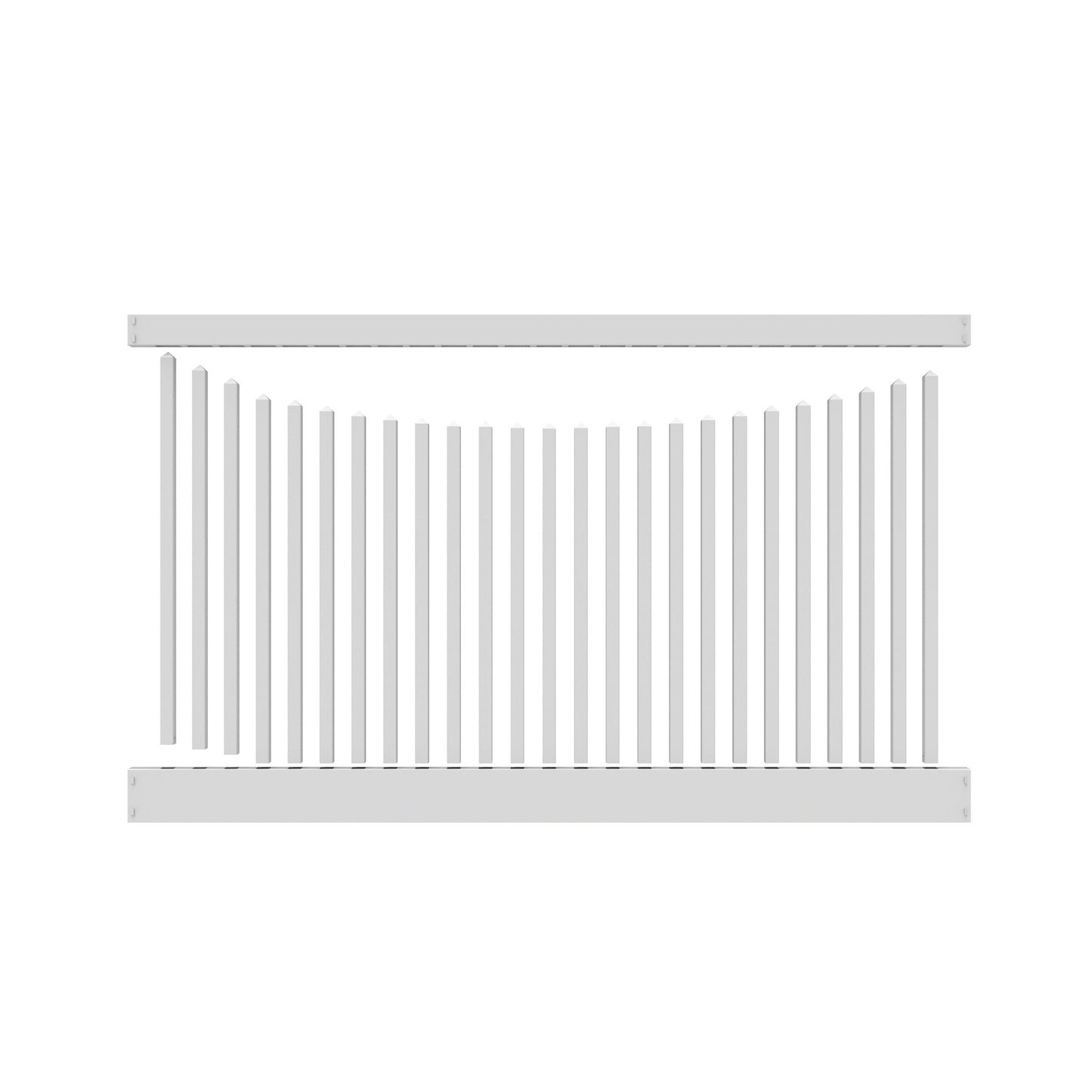 Freedom Keswick 4-ft H x 8-ft W White Vinyl Fence Panel (Unassembled)
