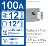 Square D QO 100-Amp 12-space load center - interior view