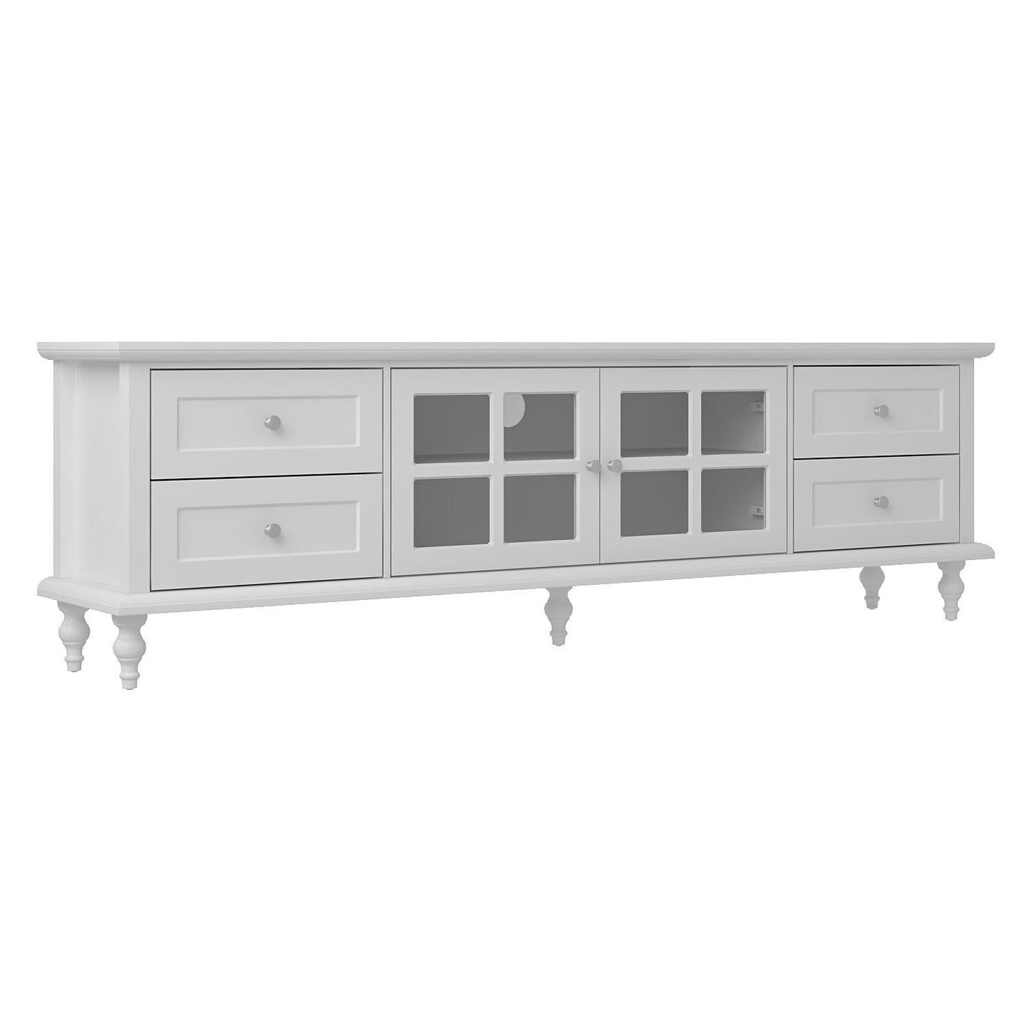 FUFU&GAGA Modern/Contemporary White Tv Cabinet (Accommodates TVs up to 80-in)