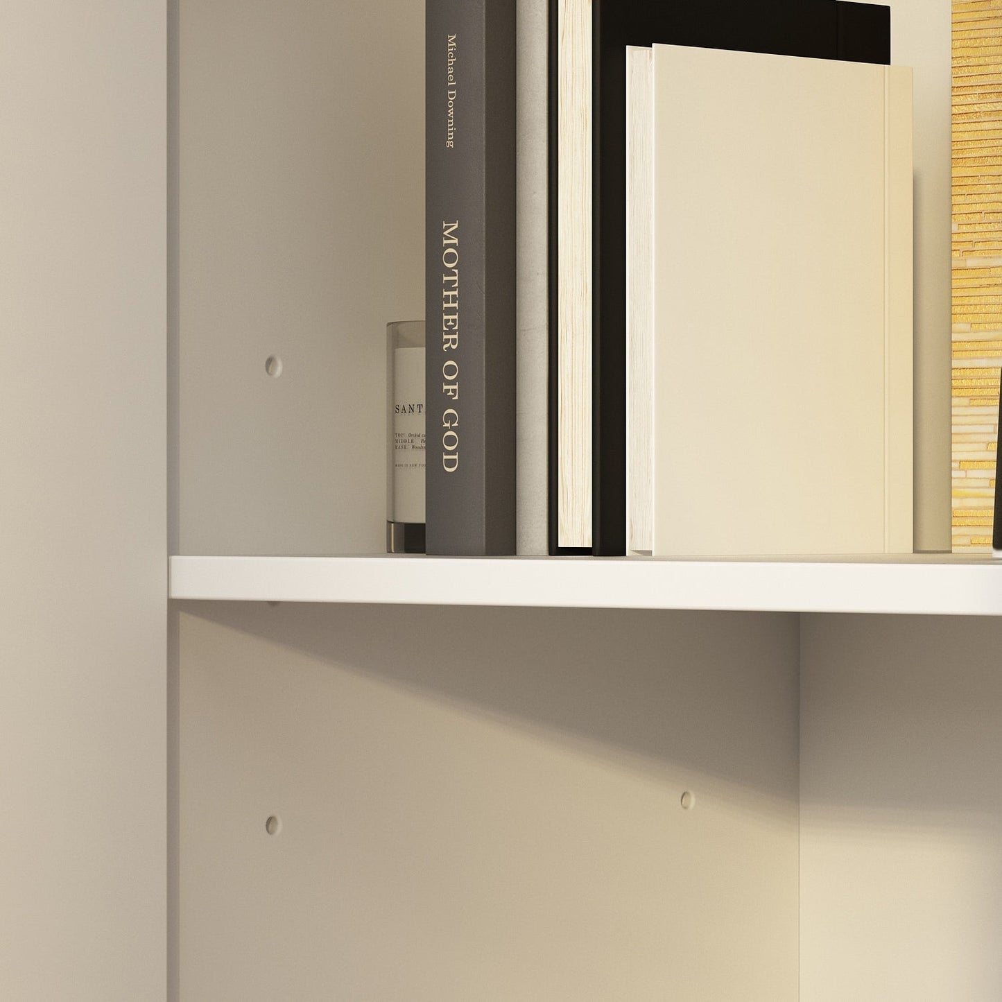 FUFU&GAGA Contemporary White Office Cabinet- 4 Doors, 6 Shelves, Adjustable- Composite Wood- 23.2-in x 11.8-in x 70.9-in- Metal Drawer Glides- Assembly Required