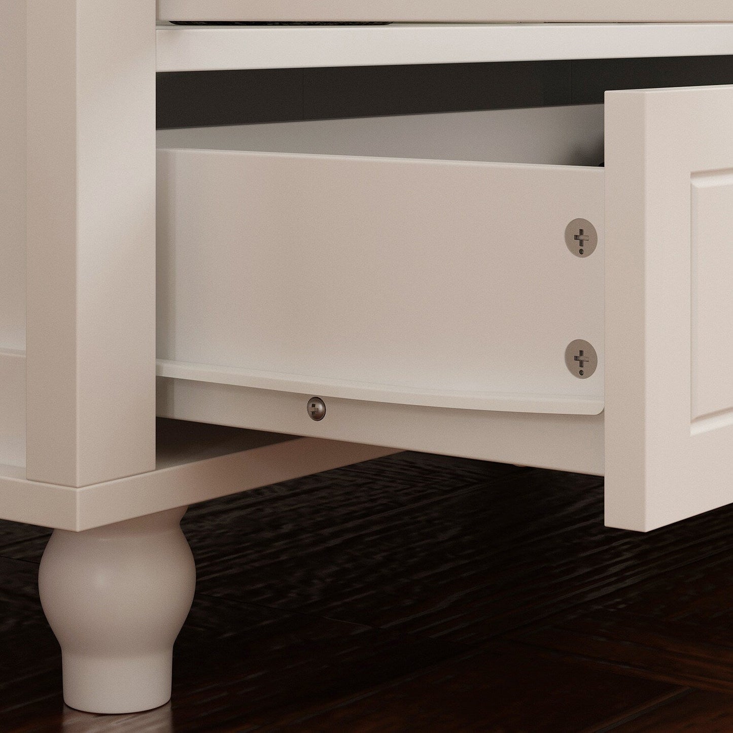 FUFU&GAGA Contemporary White Bookcase Cabinet- 36.2-in x 70.9-in x 14.6-in- 2 Doors, 4 Shelves- Multipurpose Storage- MDF- Easy Assembly
