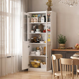 FUFU&GAGA Contemporary/Modern White Curio Cabinet