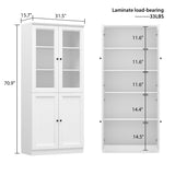 FUFU&GAGA Contemporary/Modern White Curio Cabinet