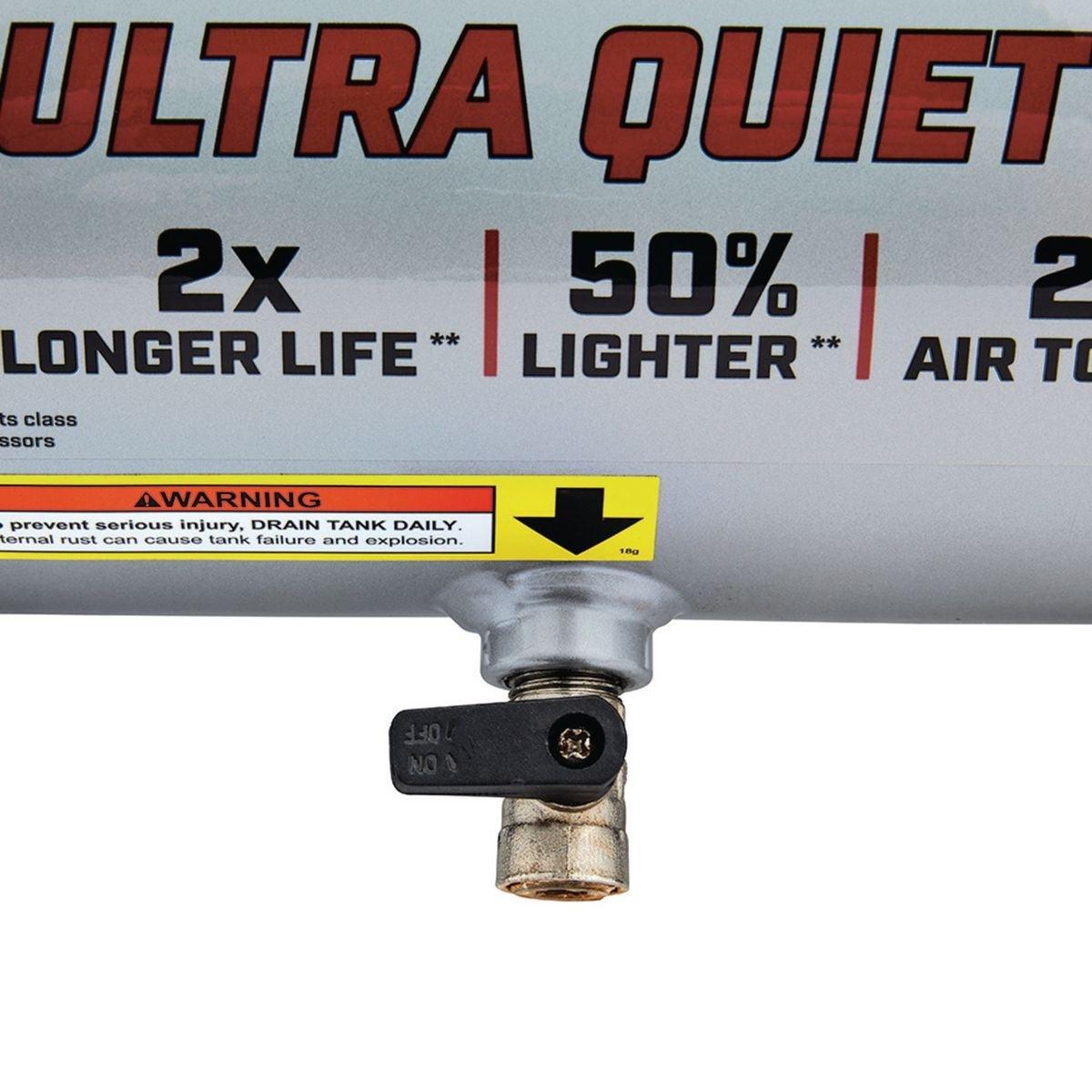 1 Gallon 135 PSI Ultra Quiet Hand Carry Jobsite Air Compressor