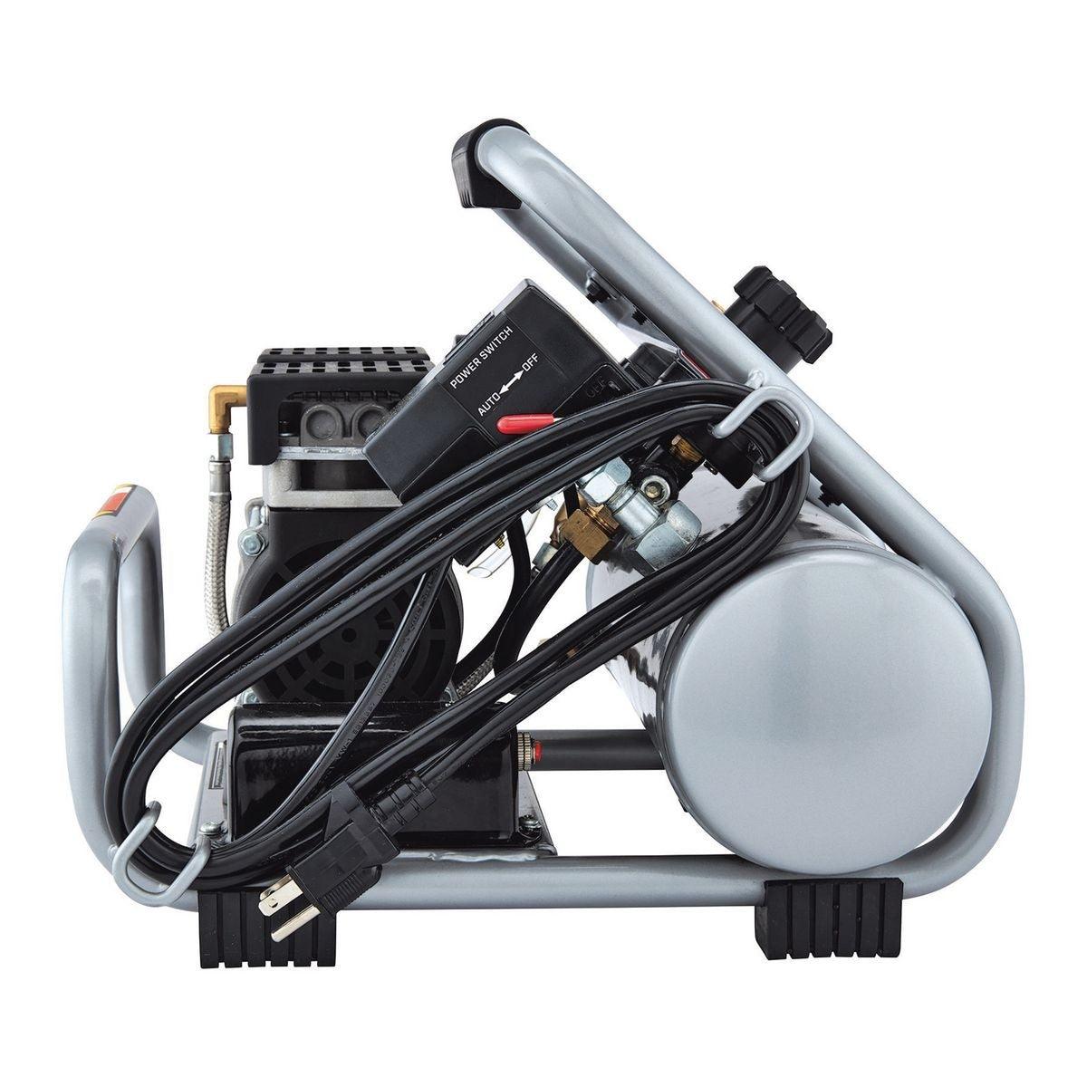 1 Gallon 135 PSI Ultra Quiet Hand Carry Jobsite Air Compressor