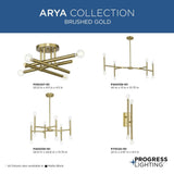 Progress Lighting Arya 12-Light Matte Black Modern/Contemporary Chandelier