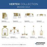 Progress Lighting Vertex 5-Light Brushed Gold Modern/Contemporary Chandelier