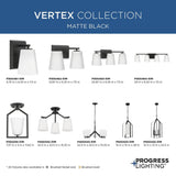 Progress Lighting Vertex 3-Light Brushed Nickel Modern/Contemporary Chandelier