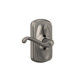 Schlage Plymouth Aged Bronze Keypad Lever with Flair Lever, Flex-Lock Electronic Door Lock