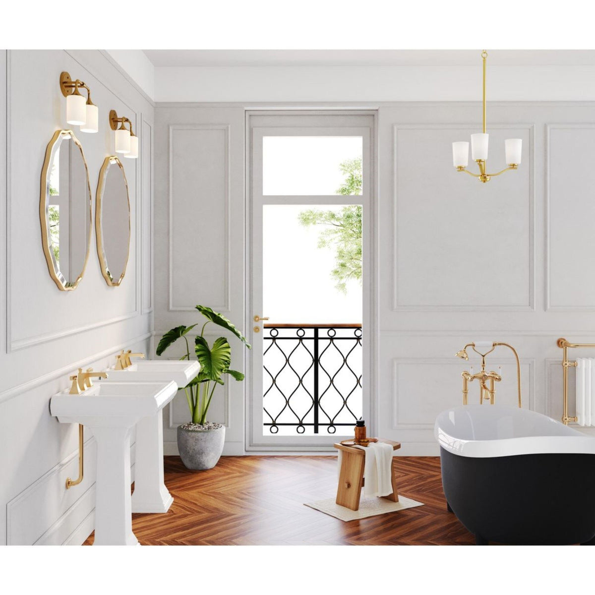 Progress Lighting Adley 3-Light Satin Transitional Chandelier