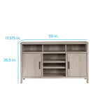 allen + roth Transitional Light Chestnut Tv Cabinet (Accommodates TVs up to 60-in)