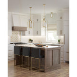 Progress Lighting Vertex 4-Light Brushed Gold Modern/Contemporary Geometric Medium Hanging Pendant Light