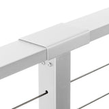 CityPost Deck Mount White Steel Deck Cable Rail Kit