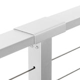 CityPost Deck Mount White Steel Deck Cable Rail Kit