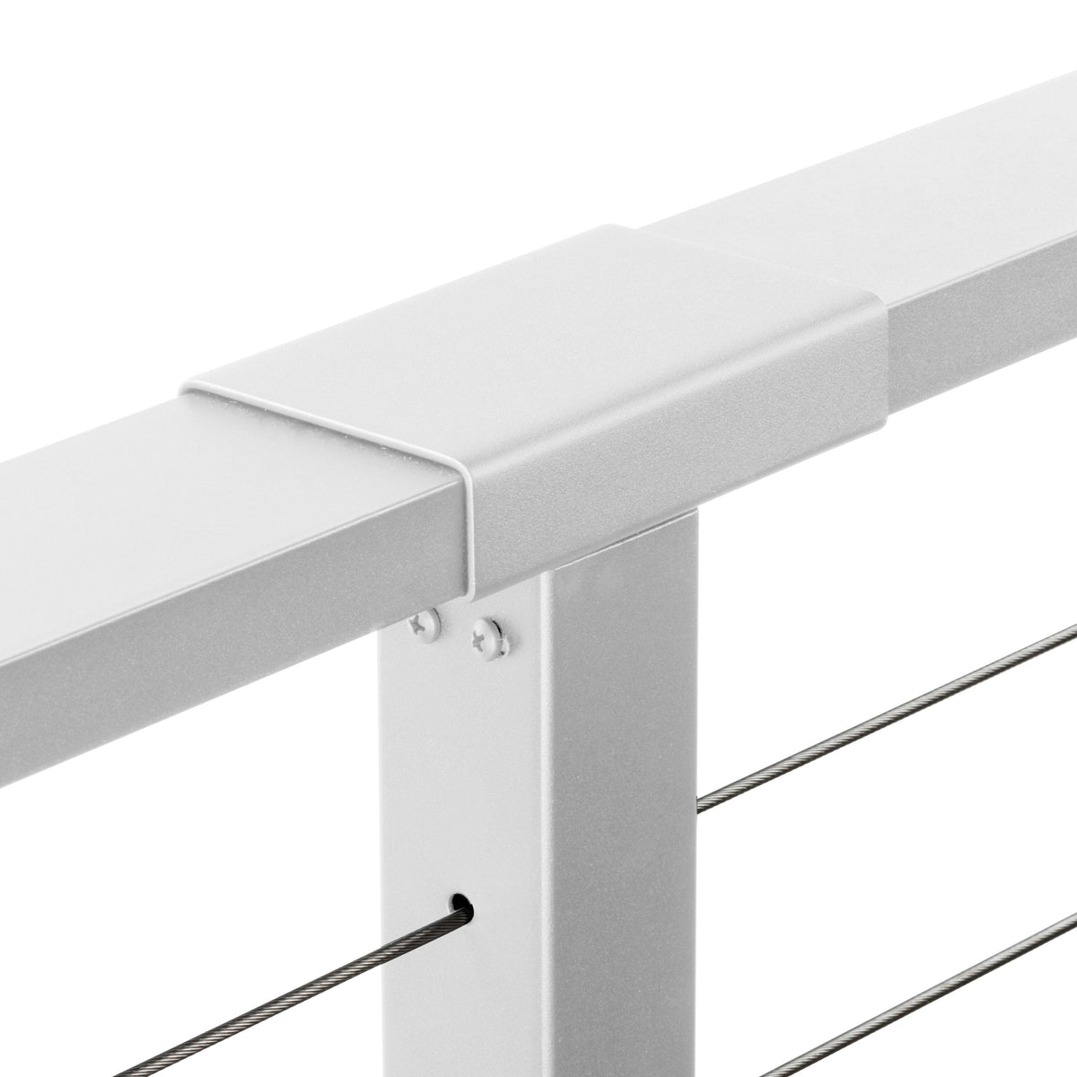 CityPost Face Mount White Steel Deck Cable Rail Kit