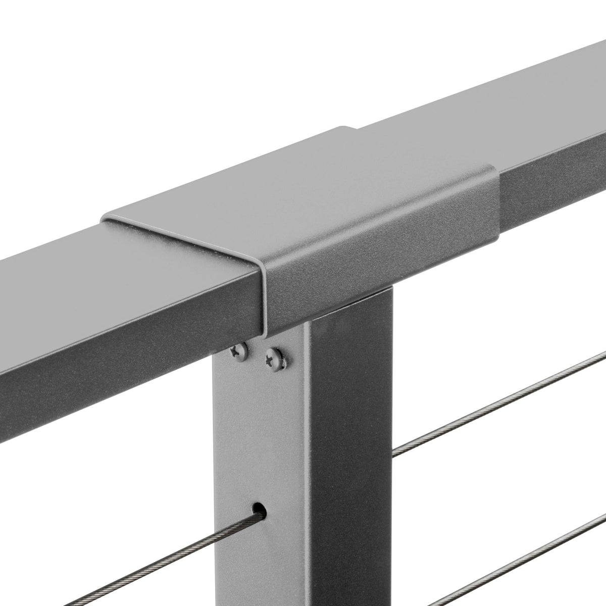 CityPost Face Mount x 42-in Grey Steel Deck Cable Rail Kit
