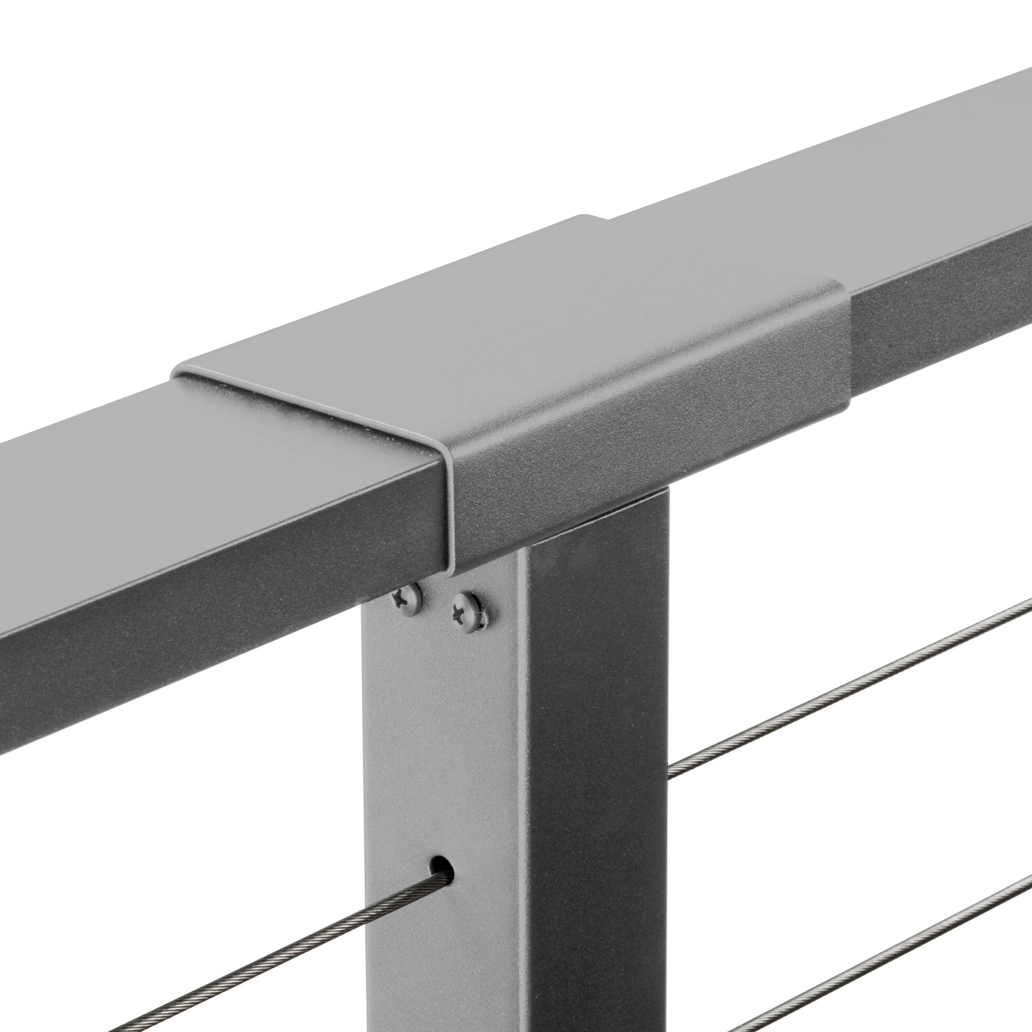 CityPost Face Mount x 42-in Grey Steel Deck Cable Rail Kit