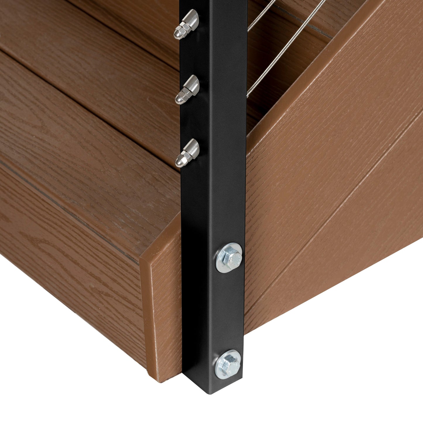 CityPost Stair Face Mount Steel Deck Cable Rail Kit