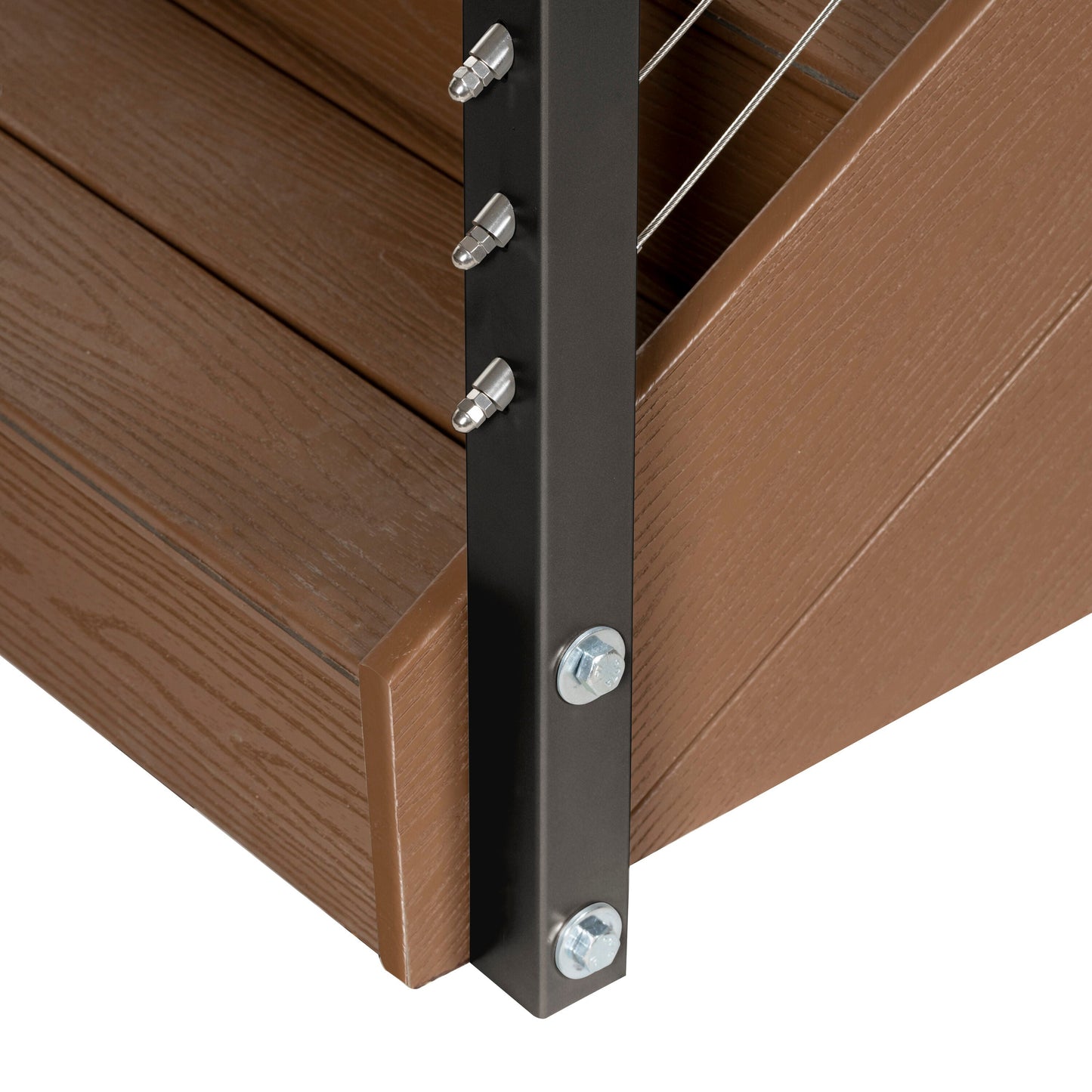 CityPost Stair Face Mount Steel Deck Cable Rail Kit