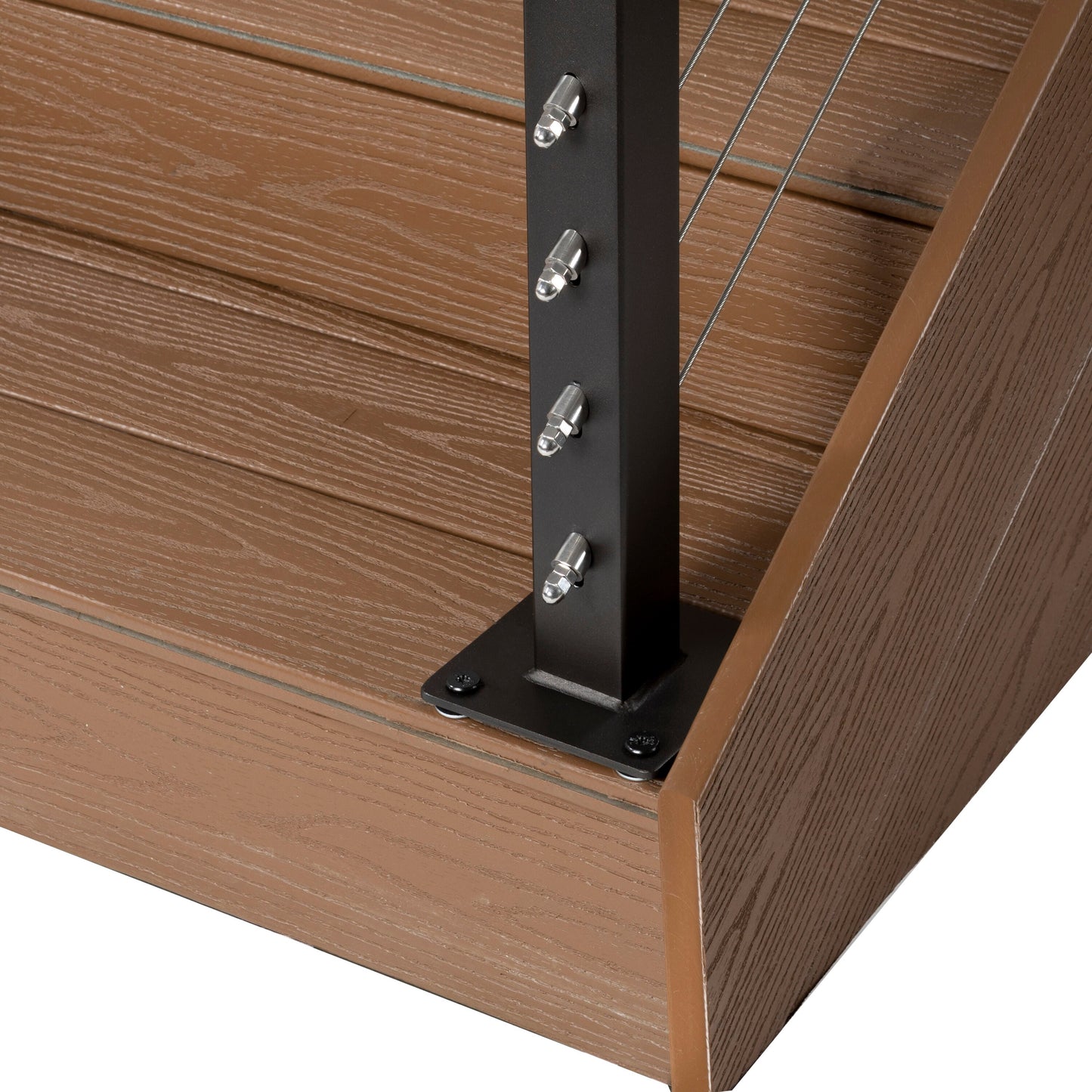 CityPost Stair Deck Mount 8-ft x 42-in Bronze Steel Deck Cable Rail Kit