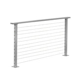 CityPost Deck Mount x 36-in Grey Steel Deck Cable Rail Kit