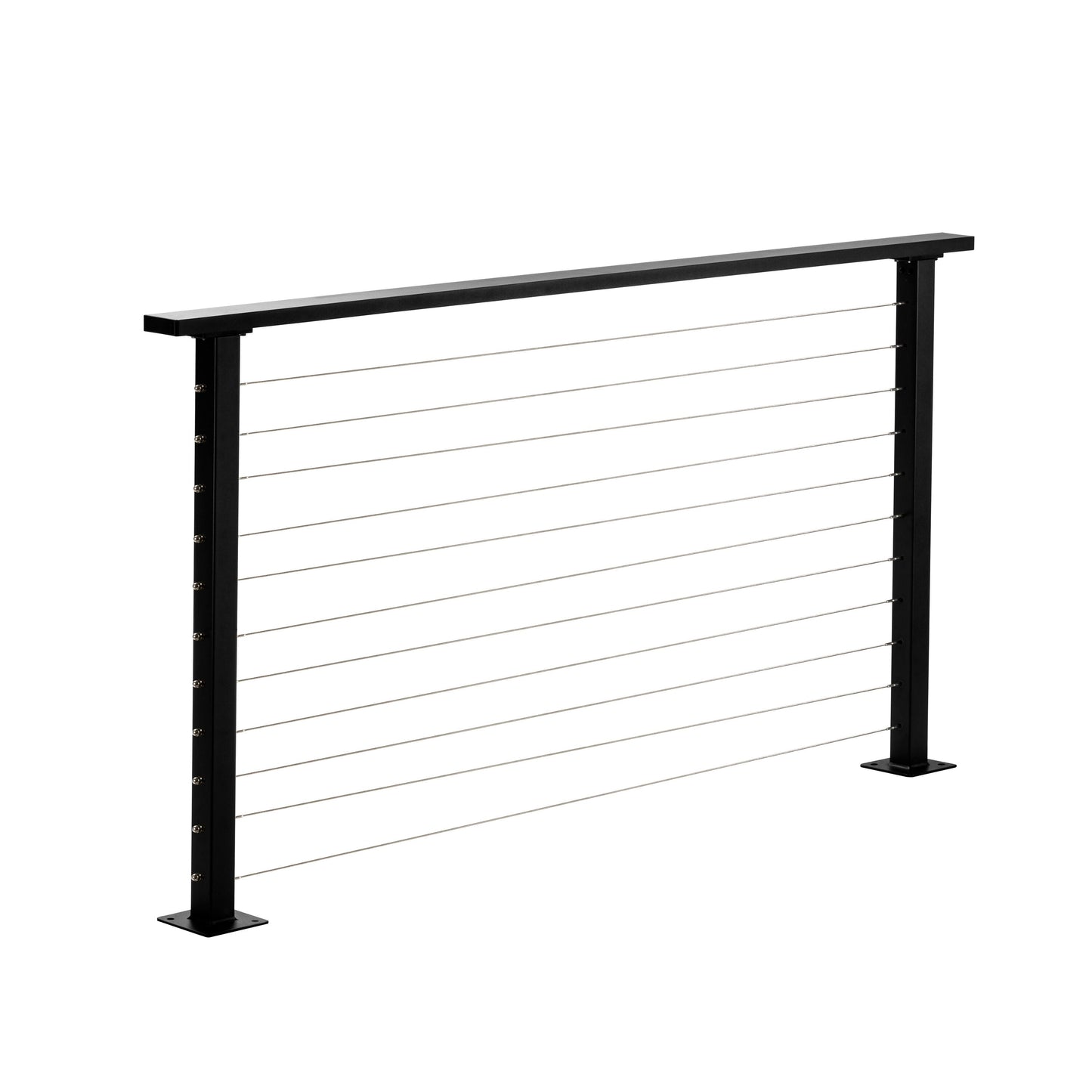 CityPost Deck Mount x 36-in Black Steel Deck Cable Rail Kit