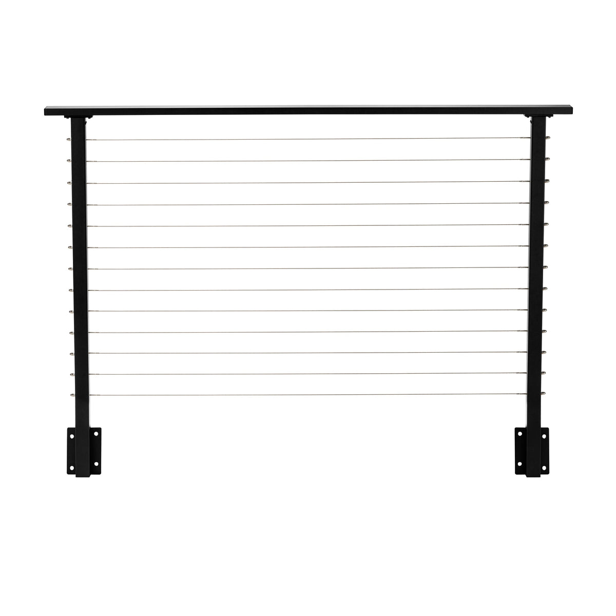 CityPost Face Mount x 36-in Black Steel Deck Cable Rail Kit