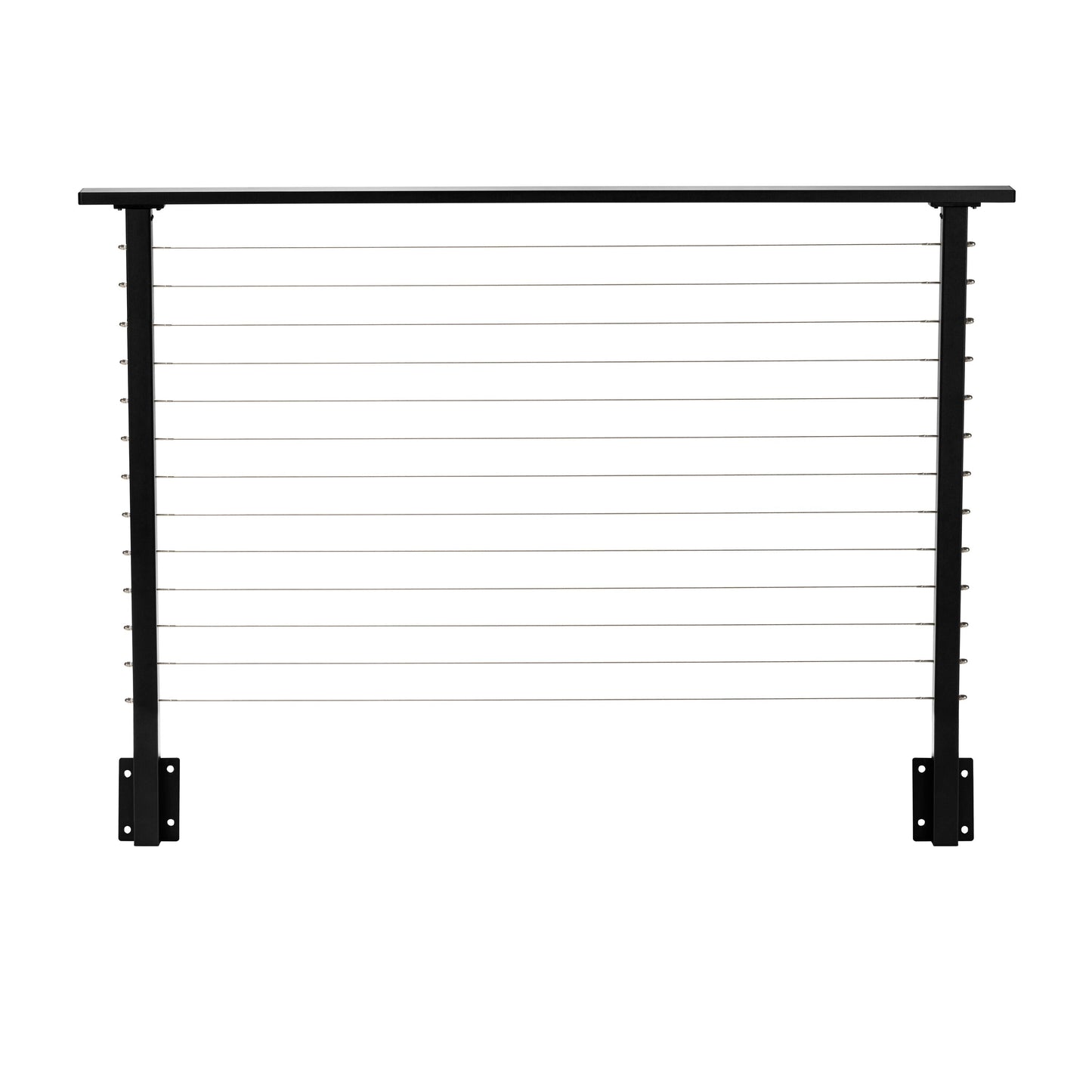 CityPost Face Mount x 36-in Black Steel Deck Cable Rail Kit