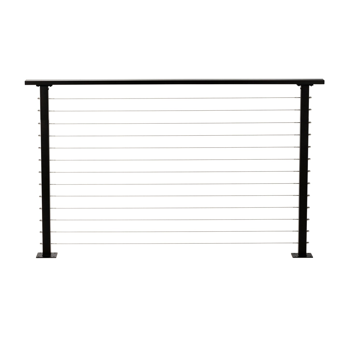CityPost Deck Mount x 36-in Black Steel Deck Cable Rail Kit